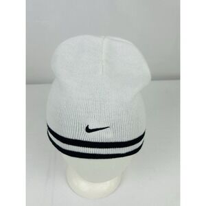 Nike Beanie Black White Stripe Reversable
